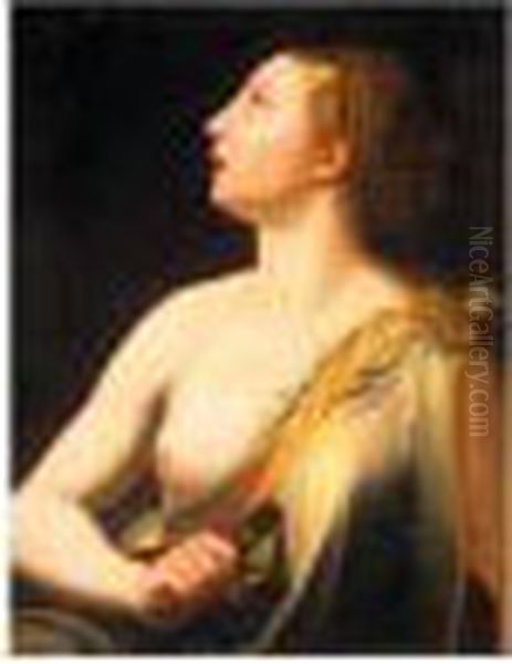 Lucretia Oil Painting by Girolamo Francesco Maria Mazzola (Parmigianino)