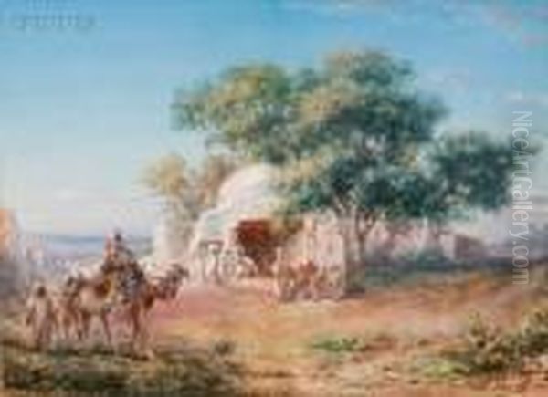 Arabian Scene Oil Painting by Paul Pascal