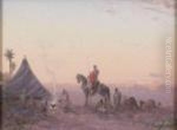 Campement Arabe Oil Painting by Paul Pascal