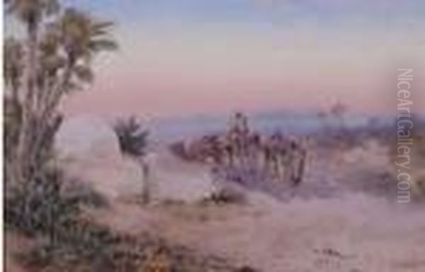 Desert Landscape Oil Painting by Paul Pascal