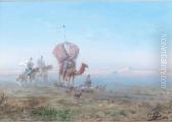 Crossing The Savannah Oil Painting by Paul Pascal