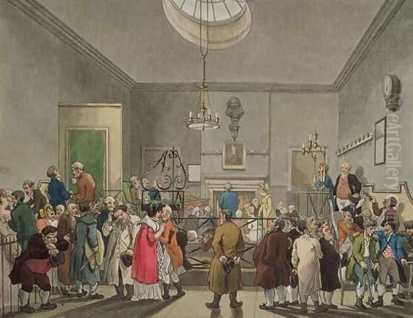 Bow Street Office, from Ackermanns Microcosm of London Oil Painting by T. Rowlandson & A.C. Pugin