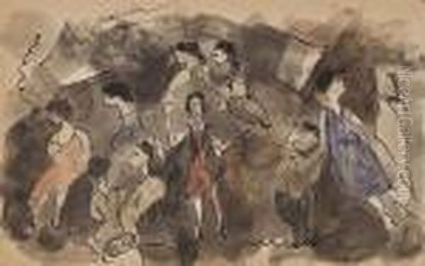 Figures Oil Painting by Jules Pascin