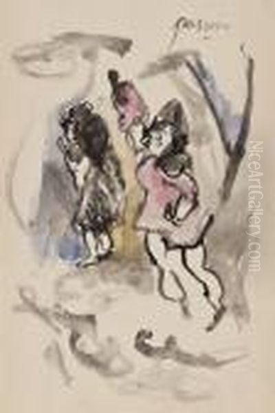 Threatening Weather Oil Painting by Jules Pascin