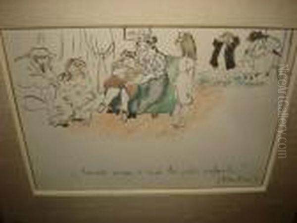 Laissez Venir A Moi Les Petits Enfants Oil Painting by Jules Pascin