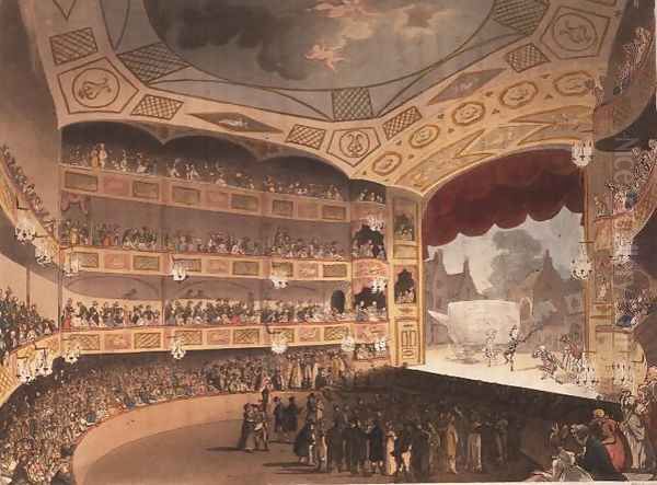 Royal Circus from Ackermanns Microcosm of London Oil Painting by T. Rowlandson & A.C. Pugin