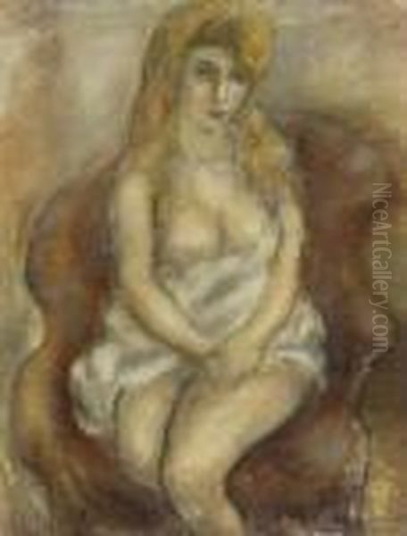 Reverie Oil Painting by Jules Pascin