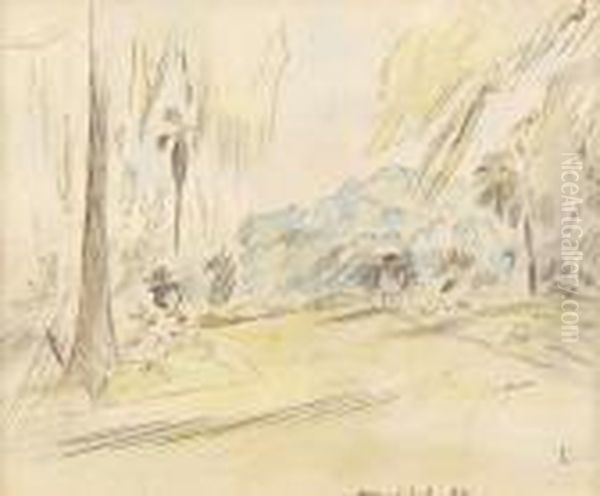 Un Parc Aux Usa Oil Painting by Jules Pascin