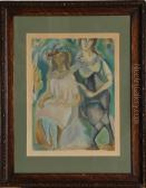 Deux Femme Oil Painting by Jules Pascin