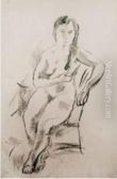 Nude Oil Painting by Jules Pascin