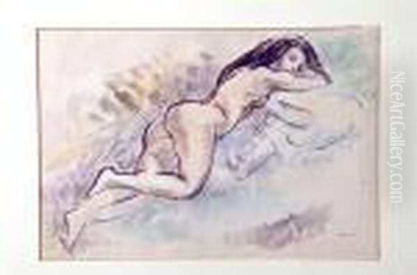 Sleeping Nude Oil Painting by Jules Pascin