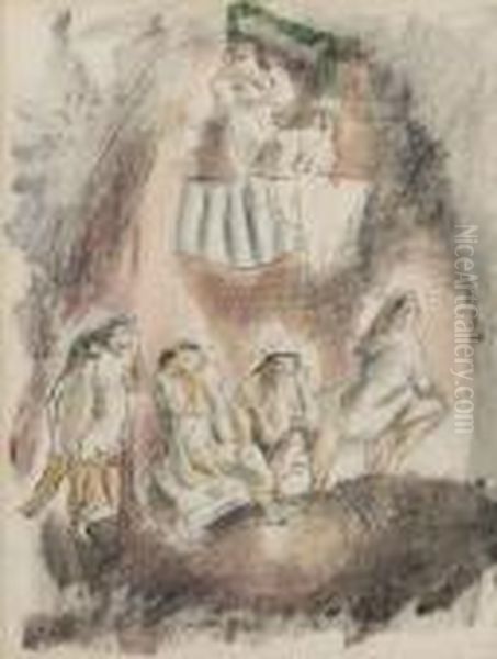 A Cuba Oil Painting by Jules Pascin