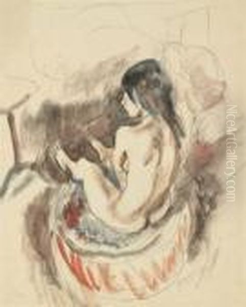 Femme Assise Oil Painting by Jules Pascin