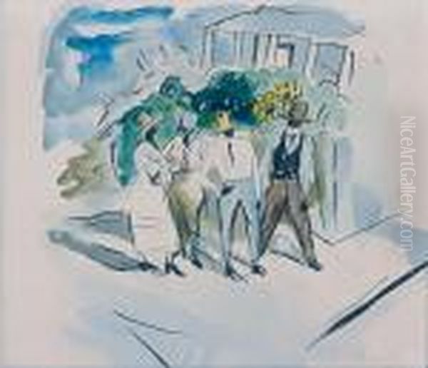 An Afternoon Stroll Oil Painting by Jules Pascin