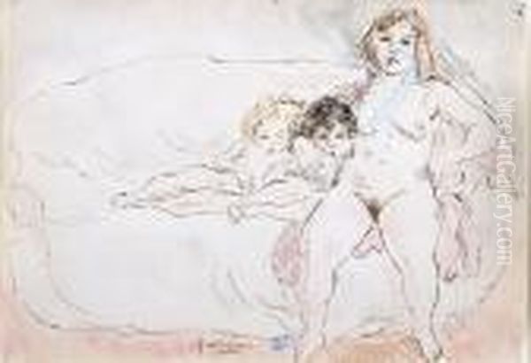 Nus Oil Painting by Jules Pascin