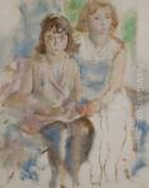 Claudia Et Zinah Oil Painting by Jules Pascin