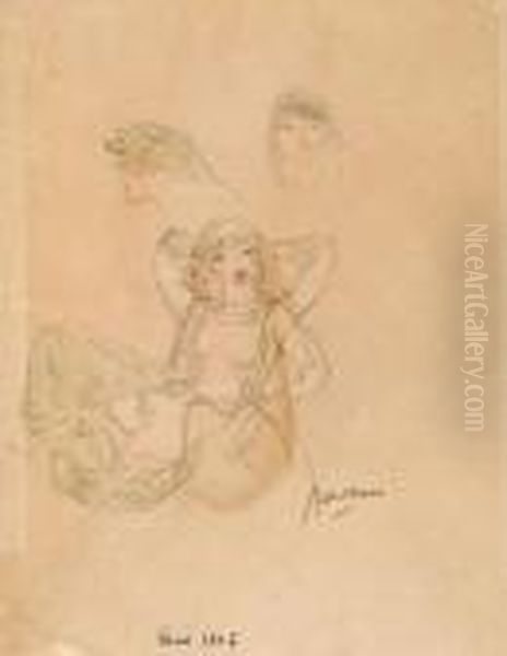 Nude Oil Painting by Jules Pascin