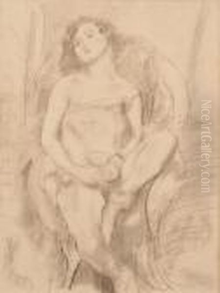 Nu Feminin Oil Painting by Jules Pascin