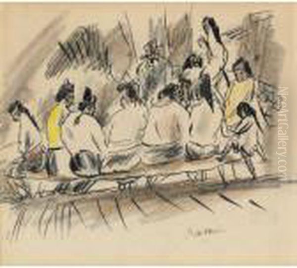 4 Dessins Oil Painting by Jules Pascin