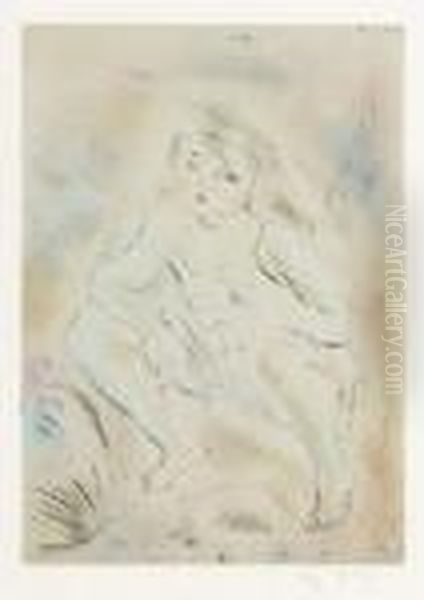 Cendrillon Accroupie Oil Painting by Jules Pascin