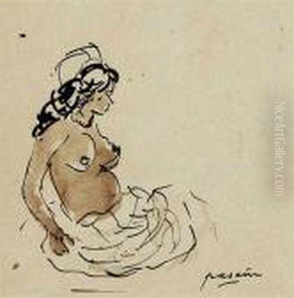 Jeune Femme Oil Painting by Jules Pascin