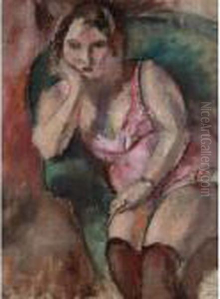 La Grosse Marcelle Oil Painting by Jules Pascin