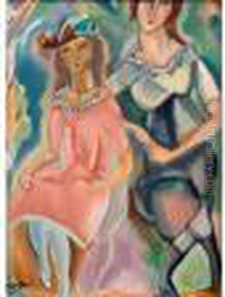 Les Heures Claires Bois Oil Painting by Jules Pascin