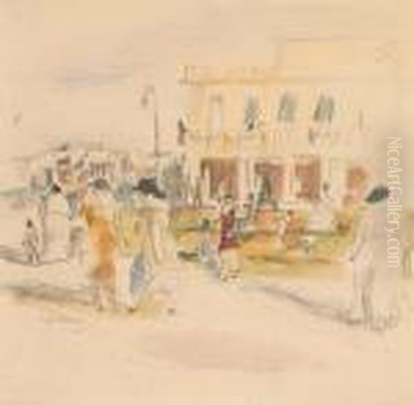 Scene De Rue A Cuba Oil Painting by Jules Pascin