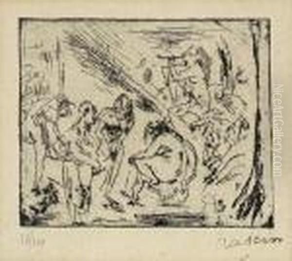 Les Baineurs Oil Painting by Jules Pascin