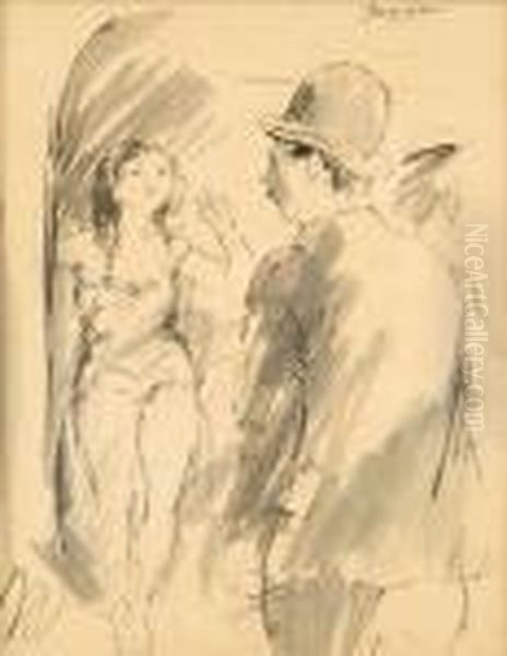 Le Client Oil Painting by Jules Pascin