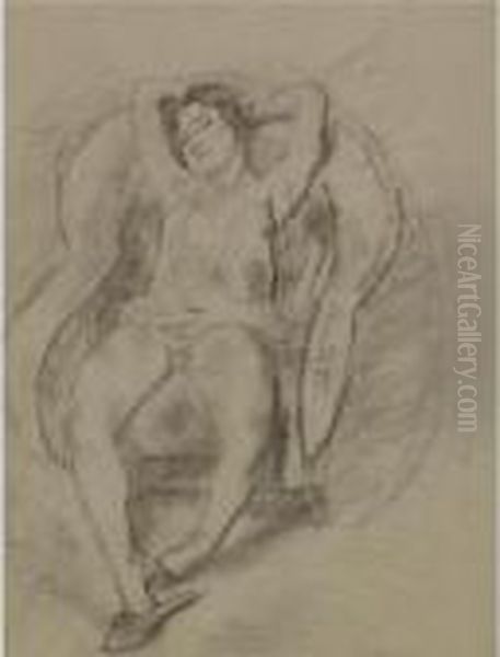 Femme Couche Oil Painting by Jules Pascin