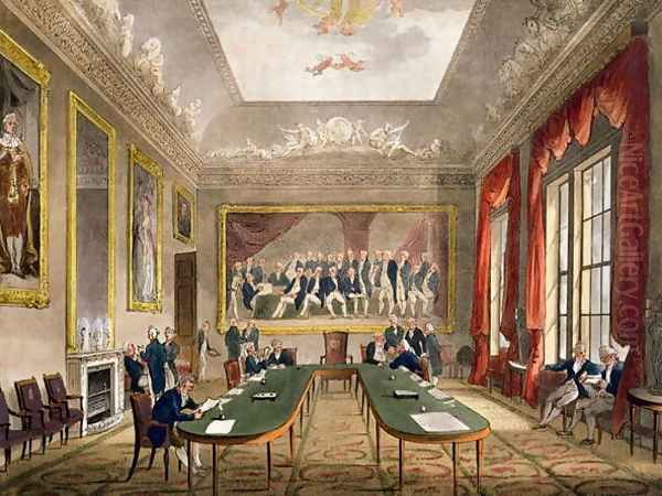 Trinity House from Ackermanns Microcosm of London Oil Painting by T. Rowlandson & A.C. Pugin