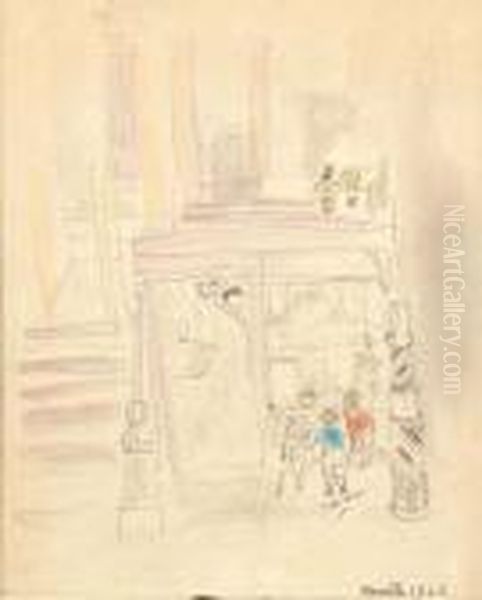 Marseille Oil Painting by Jules Pascin