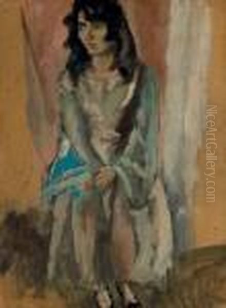 La Persane Brune Oil Painting by Jules Pascin