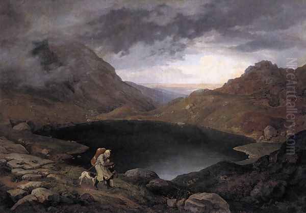 Pool in the Riesengebirge 1839 Oil Painting by Adrian Ludwig Richter