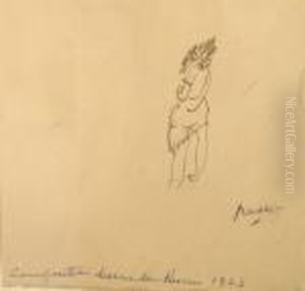 Pepette / Petit Portrait De Femme (recto-verso) Oil Painting by Jules Pascin