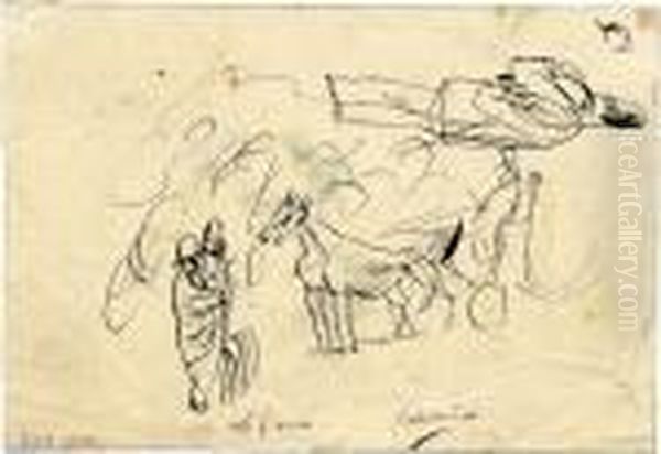 Le Fiacre Oil Painting by Jules Pascin