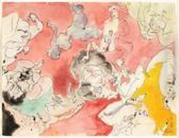 The Orgy Oil Painting by Jules Pascin