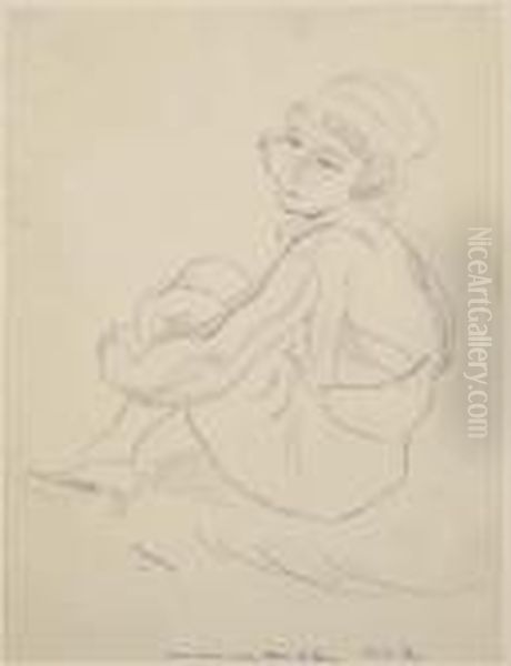 Jeune Femme Assise Oil Painting by Jules Pascin