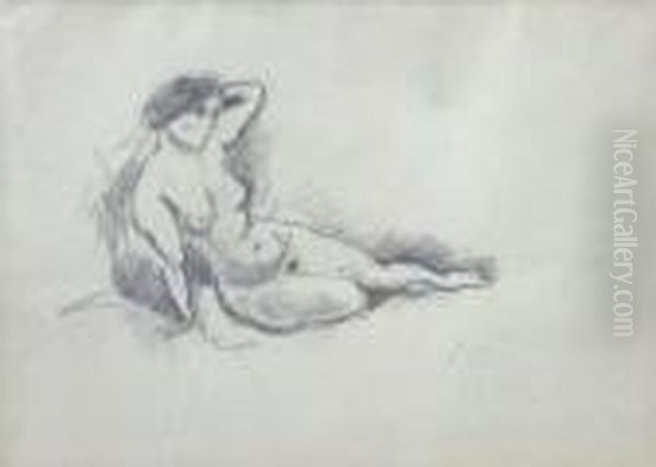 Reclining Nudes (double Sided) Oil Painting by Jules Pascin