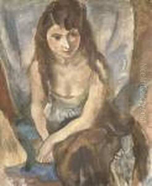 Jeune Femme Oil Painting by Jules Pascin