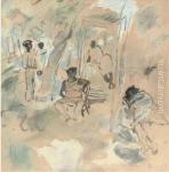 South Carolina Oil Painting by Jules Pascin