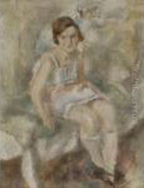 Jeune Femme Oil Painting by Jules Pascin