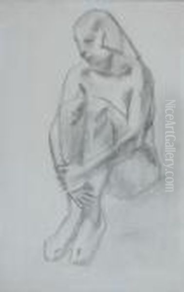 Femme Assise Oil Painting by Jules Pascin