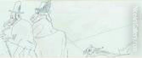 Couple Au Chien Oil Painting by Jules Pascin