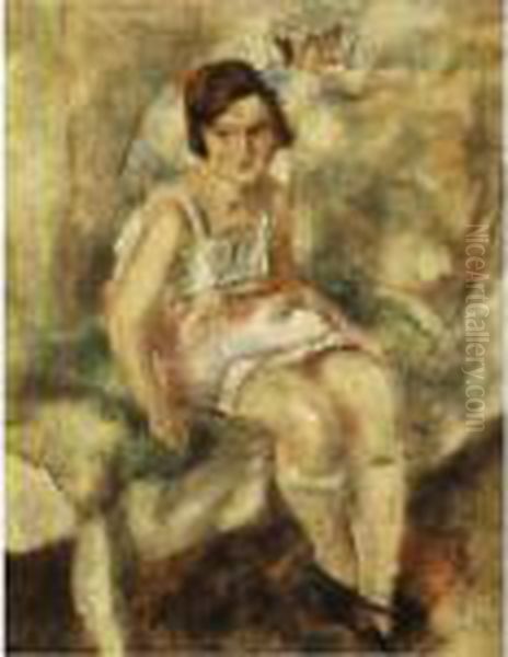 La Jeune Marcelle Oil Painting by Jules Pascin