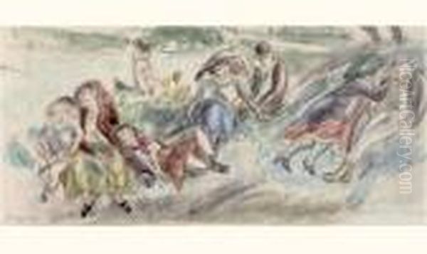 Sans Titre Oil Painting by Jules Pascin