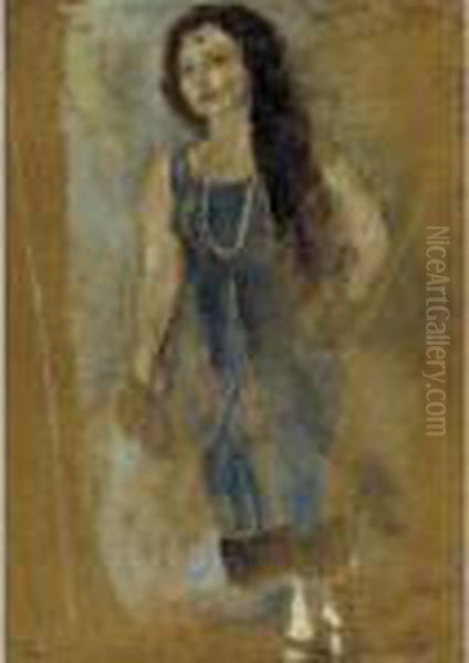 Rita Barber Oil Painting by Jules Pascin