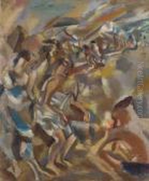 Personnages A Cuba Oil Painting by Jules Pascin