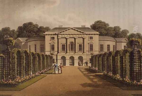 Lord Sidmouths, Richmond Park, from Fragments on the Theory and Practice of Landscape Gardening, 1816 Oil Painting by Humphry Repton